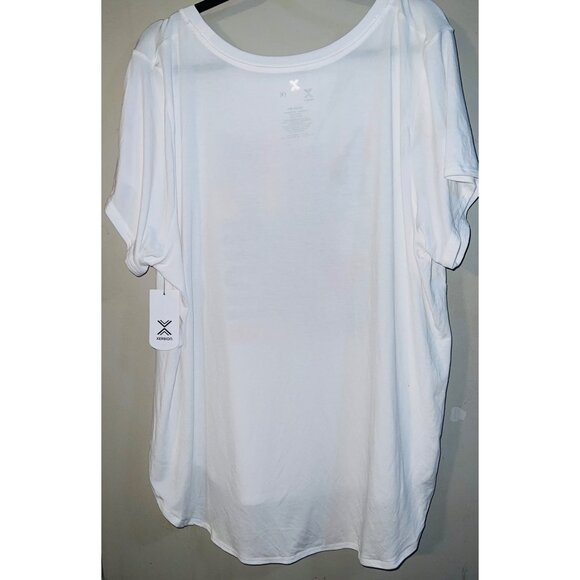 New! Xersion Women's Quick-Dri White T-Shirt 1X Modal/Polyester/Spandex NWT - Picture 2 of 5